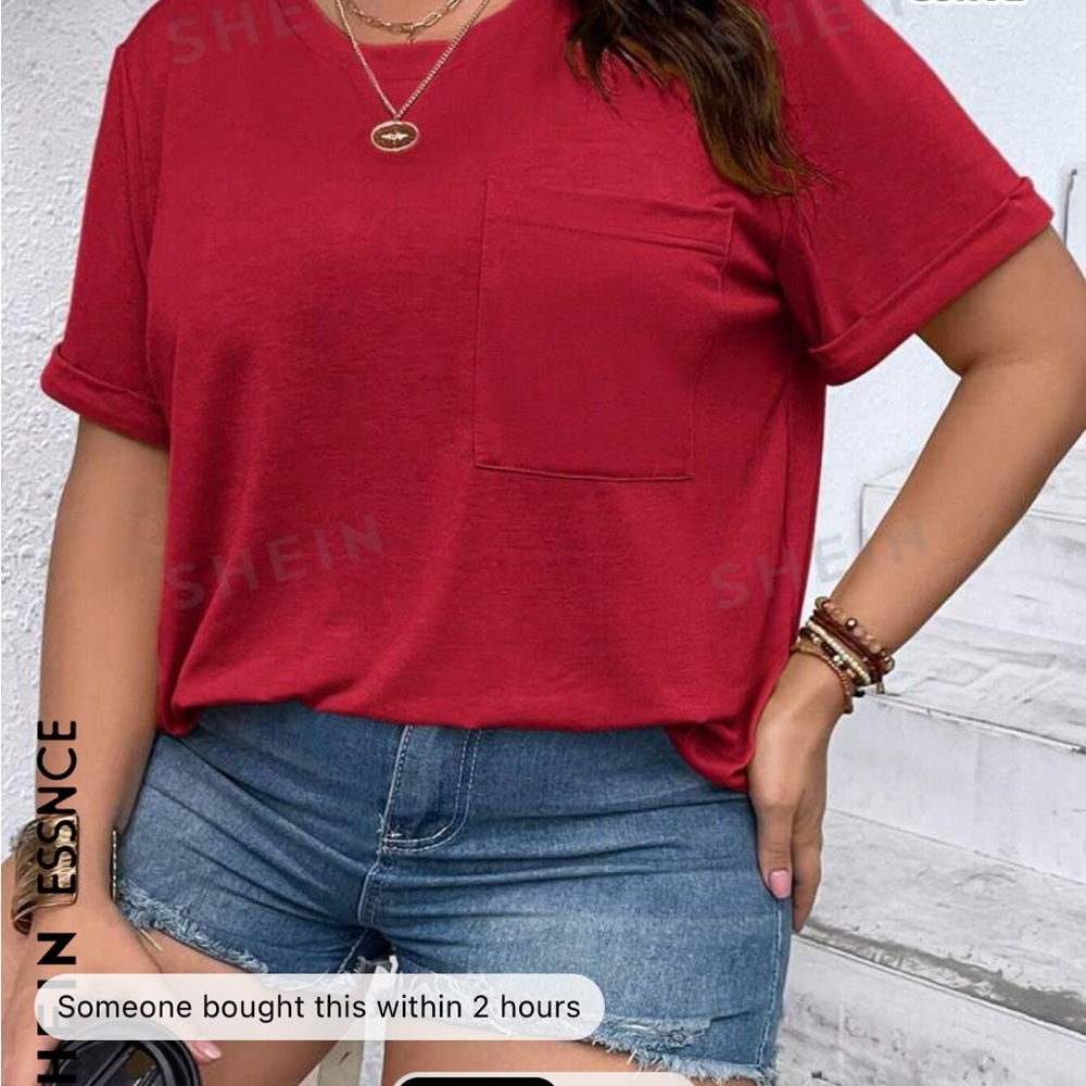 Red tshirt brand new never worn from shein 3x